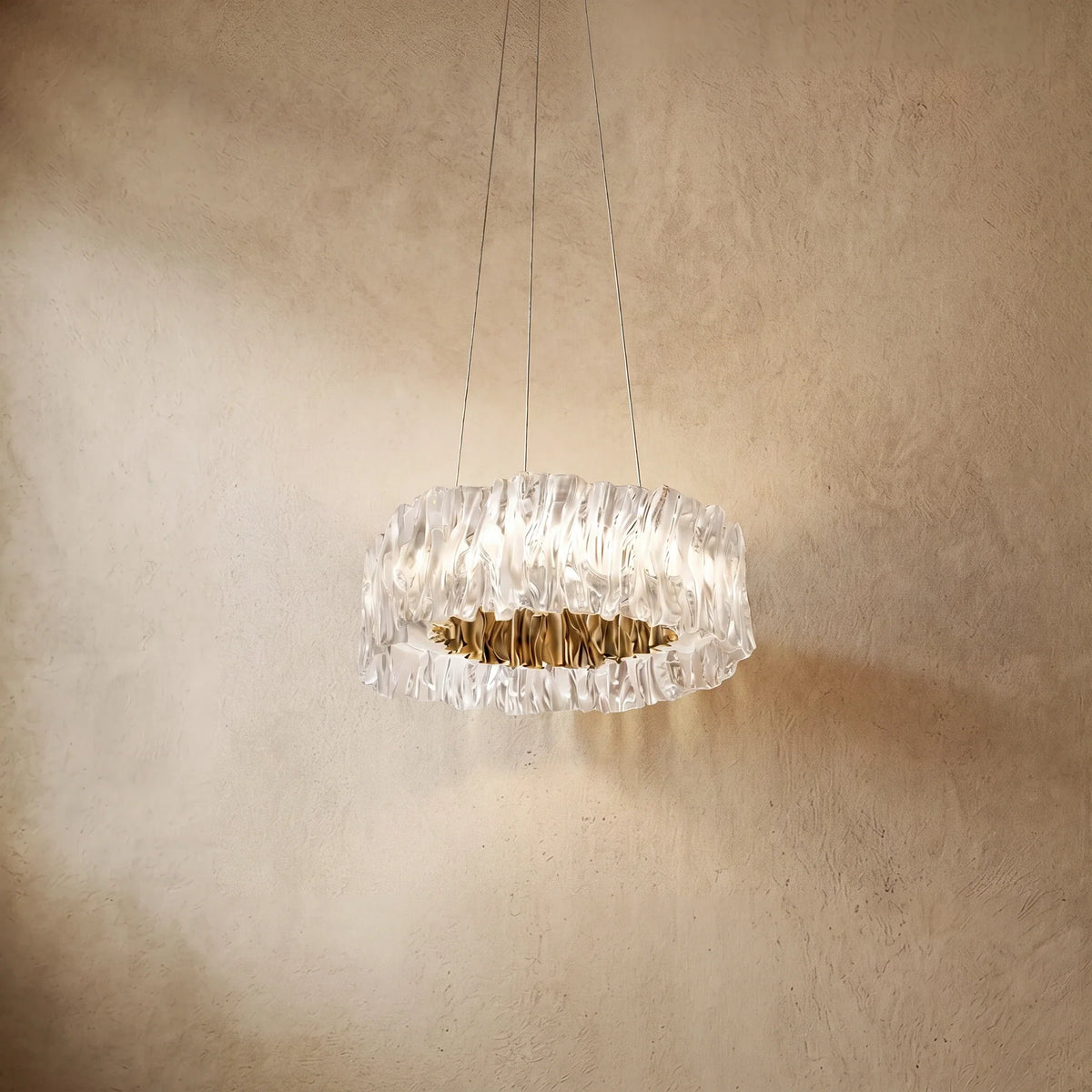 drainpangolin Excelis Designer Luxury Pleated Pendant Light for Living Room
