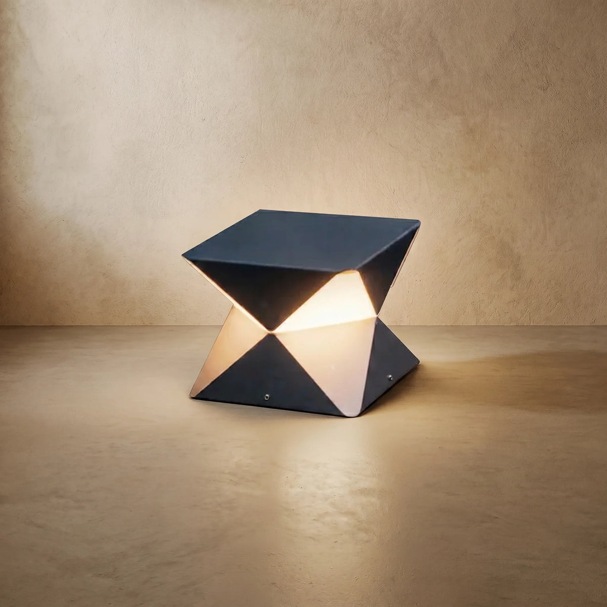 drainpangolin Modern Geometric Outdoor Floor Lamp for Garden/Patio
