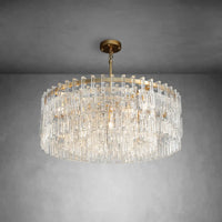 Melody K9 Crystal Round Chandelir for Living Room Bedroom, Kitchen Island