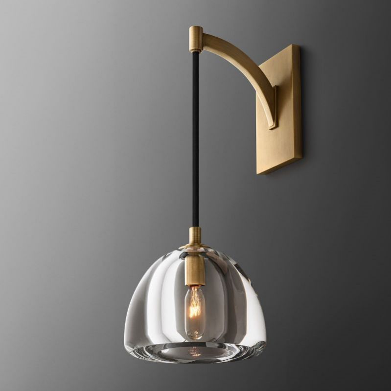 Hemisphere Delicate Crystal Wall Sconce