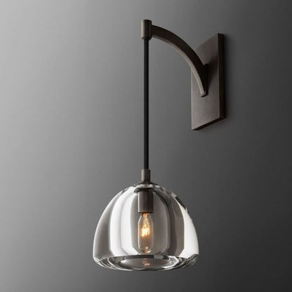 Hemisphere Delicate Crystal Wall Sconce