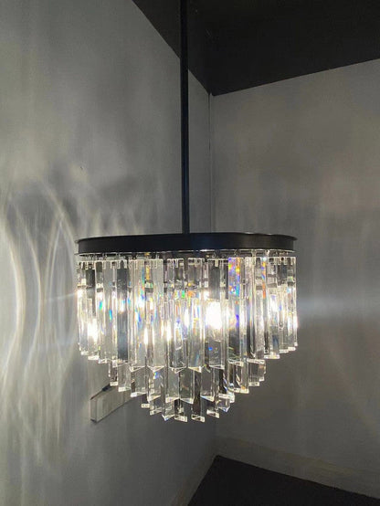 Odiana Series K9 Crystal Tiered Round Chandelier 19" 31" 43" Chandelier For Living Room Dinning Room