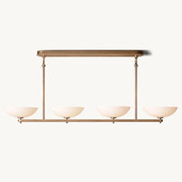 Vernet Porcelain Shade Linear Chandelier 60"