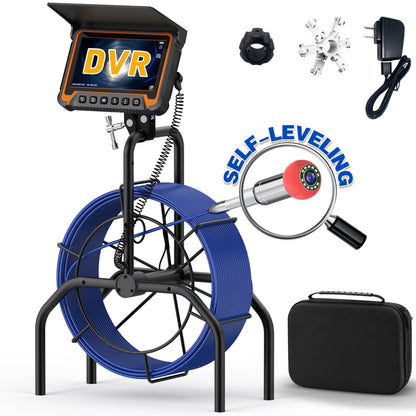 Dainpangolin H7DA Sewer Inspection Camera – 512Hz Locator, Self-Leveling, 7" IPS Monitor