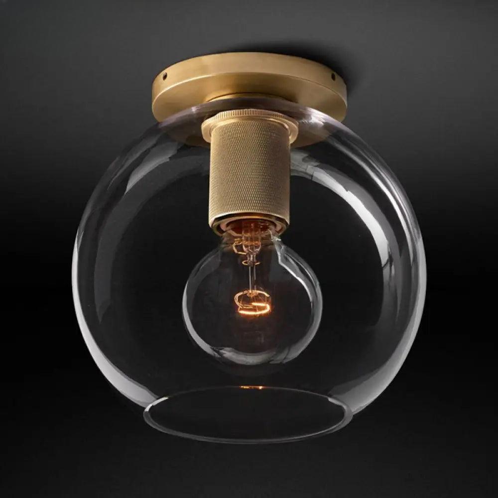 Utilitaire Globe Shade Flush Mount